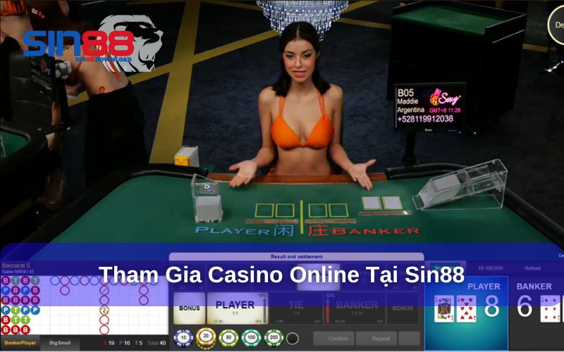 Các bàn cược nên thử tại casino Sin88