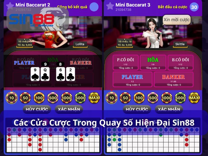 Quay Số Hiện Đại - Phiên Bản Quay Số Cao Cấp Chỉ Có Tại Sin88 8 Những cửa cược mà quay số hiện đại cung cấp