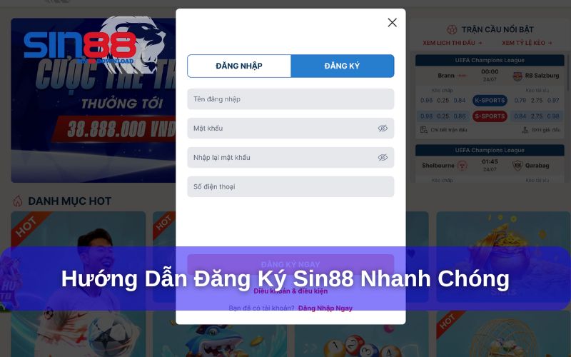 Sin88 - Sân Chơi Giải Trí Trực Tuyến Đa Dạng & Uy Tín 10 Hướng dẫn đăng ký Sin88 nhanh chóng