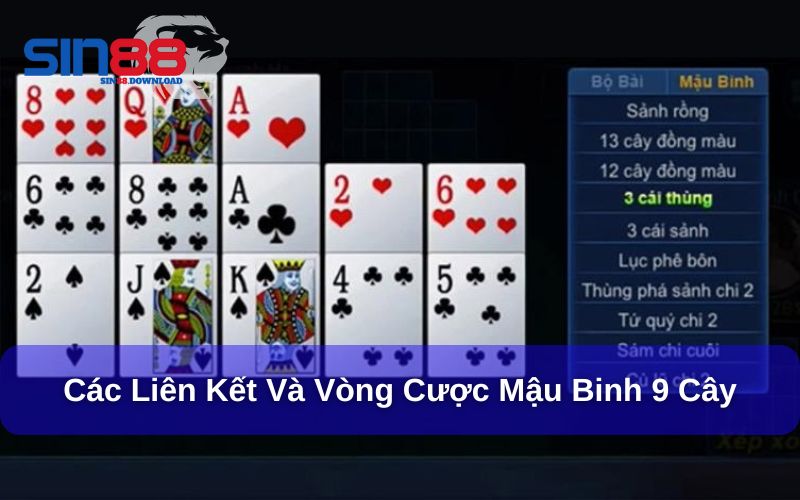 Cách Chơi Mậu Binh 9 Cây - Thủ Thuật Thắng Lớn Tại Sin88 9 Liên kết và các vòng cược trong mậu binh 9 cây