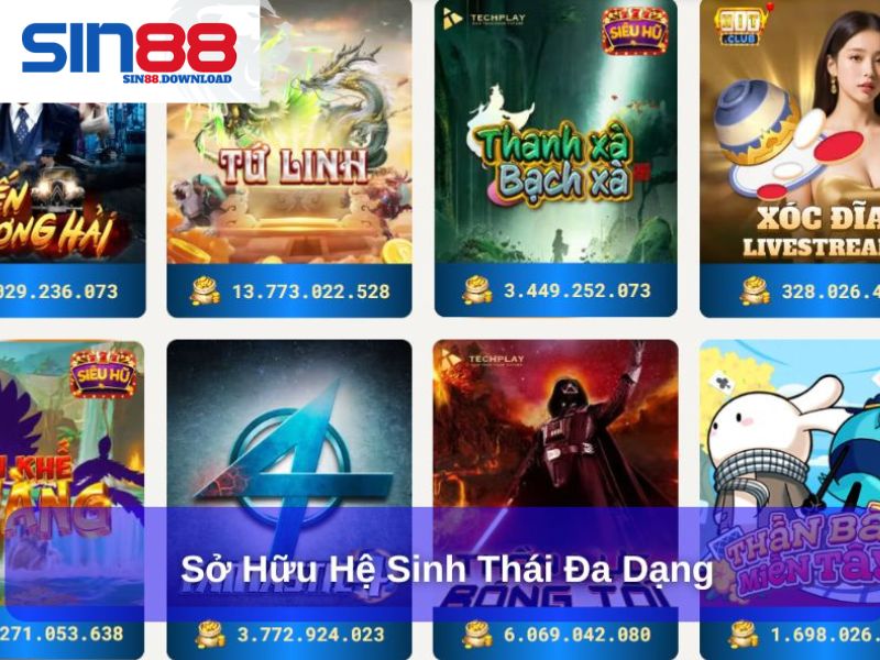 Sở hữu hệ sinh thái đa dạng