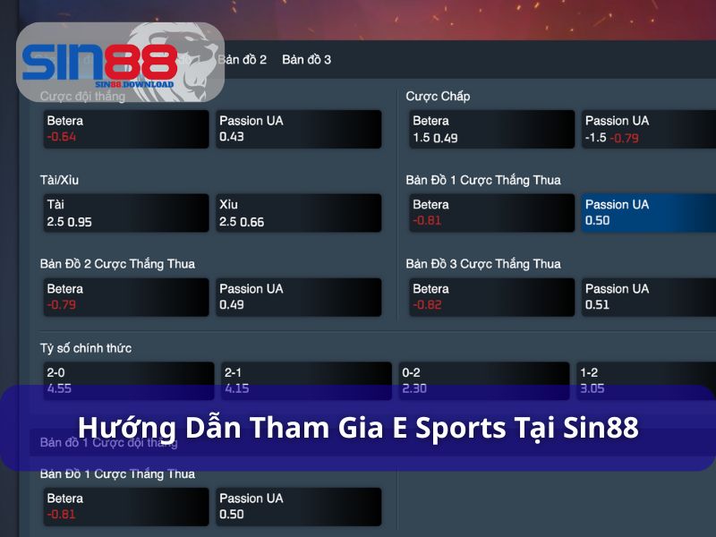 Tham gia cược E Sports cực đơn giản tại Sin88