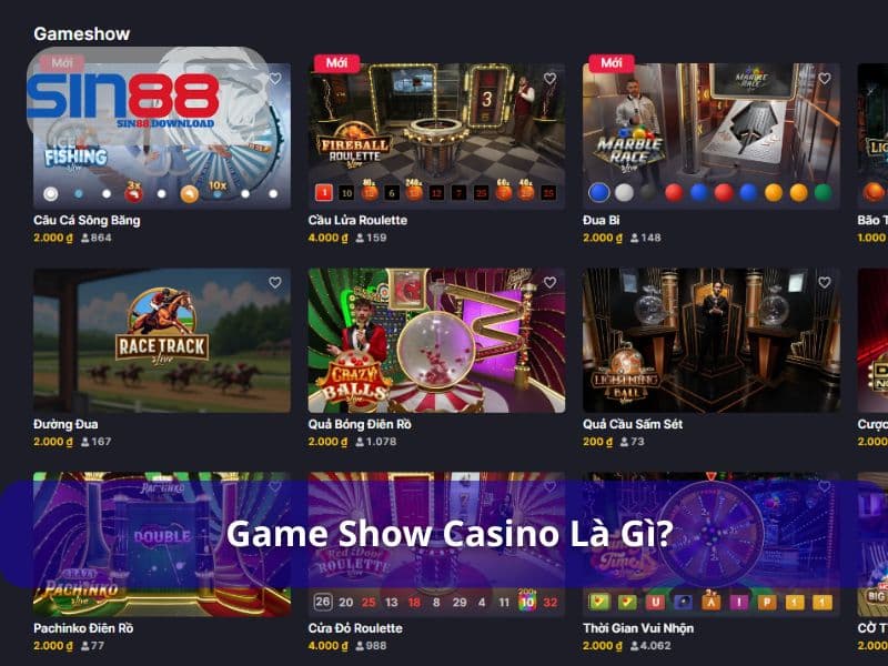 Game Show casino là hình thức quay số trực tuyến