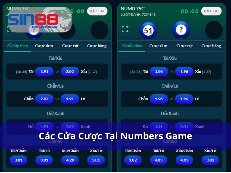 Numbers Game - Trò Chơi Đoán Số Dễ Dàng, Rinh Tiền Mỏi Tay 7 Numbers game có nhiều cửa cược hấp dẫn